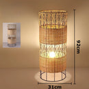 Axyaa Iron Rattan Floor Lamp: Modern Nordic Style LED Lights