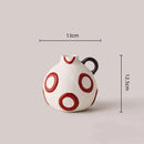 Axyaa Geometric Graffiti Ceramic Vase Flowerpot for Stylish Home Decor