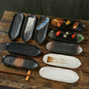 Axyaa Ceramic Leaf Plate Set for Sushi, Sashimi, Hot Pot, Barbecue - Japanese Tableware