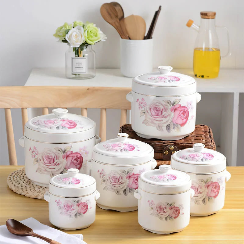 Axya Ceramic Stew Pot with Lid for Stews and Soups