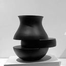 Axyaa Geometric Monochrome Vase Set for Stylish Home Decor