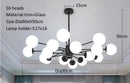 Axyaa Modern Glass Chandelier for Dining Living Room Kitchen Bedroom Lighting