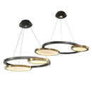 Axyaa Minimalist Glass Multi Ring Chandelier - Dimmable Living Room Lighting