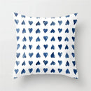 Geometric Blue Ink Flower Pillowcase for Stylish Home Decor by Axyaa