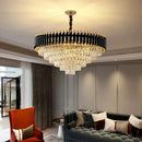 Axyaa Modern Crystal Ceiling Chandelier LED Pendant Light for Living Room Dining Bedroom