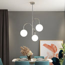 Minimalist Iron Glass Chandelier Pendant Light for Home Decor by Axyaa