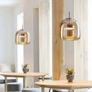 Axyaa Glass Pendant Light: Modern Luxury Nordic LED Hanging Lamp for Bedroom