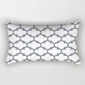 Axyaa Geometric Grey White Square Pillowcase for Home Decor and Living Room