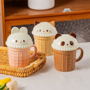 Axya Cute Ice Cream Ceramic Mug Set for Kitchen & Dining