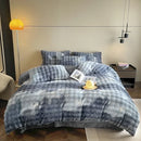 Axyaa Rabbit Plush Four-Piece Sheet Set - Cozy Autumn/Winter Bedding
