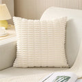 Axyaa Soft Striped Corduroy Throw Pillow Covers in 45x45cm