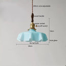Axyaa Yellow Glass LED Pendant Lights for Indoor Lighting, Nordic Hanging Lamp