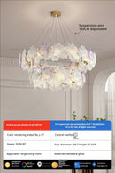 Axyaa French Crystal Chandelier and American Retro Flower Lamp