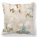 Axyaa Merry Christmas Cotton Linen Pillowcase Home Decor Happy New Year