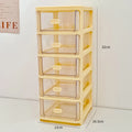 Axyaa Clear Plastic Desktop Organizer with Drawers for Office, School, and Makeup Storage
