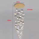 Axyaa Crystal Chandelier Stair Pendant Living Room Interior Lighting
