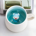 Axyaa Cute Animal Ceramic 3D Mug - Coffee Tea Breakfast Cup Gift