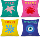Axyaa Preppy Room Decoration Travel Pillow Cover for Teenage Bedroom and Dormitory