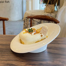 Axya Ceramic Snack Plates Set - Restaurant Quality Solid Color Tableware Bowls & Plates