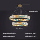 Axyaa Circle LED Pendant Chandelier for Modern Living Room Lighting