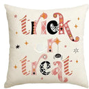Axyaa Cute Ghost Halloween Pink Throw Pillow Cover 40X40cm