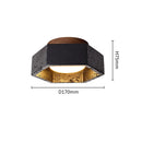 Axyaa Black Stone LED Ceiling Lamp - Japanese Wabi Sabi Decor for Living Room
