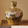 Axyaa Rose Hand-Painted Ceramic Vase for Living Room Decoration and Flower Arrangement