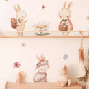 Boho Bunny Mouse Mushroom Animals Forest Nursery Wall Decals Sticker Axyaa Kids Room Art