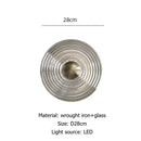 Axyaa Nordic Glass Wall Lamp Circular Bedroom Study Corridor Lighting