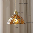 Axyaa Colorful Glass Copper LED Pendant Lights for Kitchen Bedroom Living Room