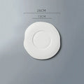 Axyaa White Bead Ceramic Plate - Steak, Pasta, Dessert, Molecular Cuisine Tableware