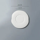 Axyaa White Bead Ceramic Plate - Steak, Pasta, Dessert, Molecular Cuisine Tableware