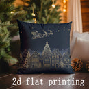 Axyaa Christmas Pillowcases with Festive Designs for Sofa Bedroom Car