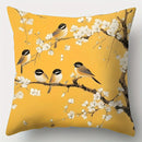 Axyaa Pear Flower and Sparrow Sofa Pillowcase Set, 17.7" * 17.7", Home Decoration