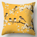 Axyaa Pear Flower and Sparrow Sofa Pillowcase Set, 17.7" * 17.7", Home Decoration