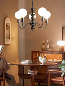 Axyaa Pearl Black Chandelier: Bauhaus High-End Minimalist Luxury
