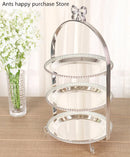 Axya Silver Plated Dessert Tray - Elegant Cake Stand for Wedding Party Display