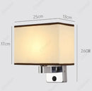 Axyaa LED Fabric Wall Lampshade with Switch for Bedroom or Living Room