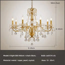 Axyaa European Crystal Chandelier Foyer Pendant Lights LED Ceiling Lamp