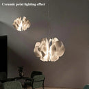 Axyaa Petals Chandeliers: Modern Ceramic LED Pendant Lights for Home and Restaurant Decor