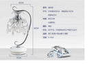 Axyaa Iron Art Desk Lamp LED Dimmable Nordic Modern Luxury Crystal Table Light