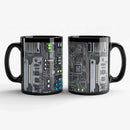 Axyaa Ceramic Mug: Artificial Circuit Board Design, Funny Office Coffee Mug for Home or Tea