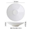Axyaa Ceramic Tableware Set - White Salad Soup Pasta Dessert Plates