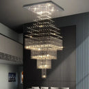 Axyaa Crystal Chandelier Stair Pendant Living Room Lighting