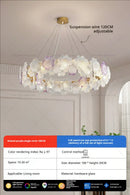 Axyaa French Crystal Chandelier and American Retro Flower Lamp