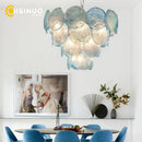 Blue Cloud Glass Pendant Light for Artistic Living Space by Axyaa