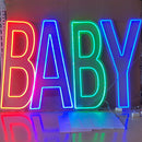 Axyaa Large Colorful Neon Light Sign with A-Z Alphabet & Free Stand