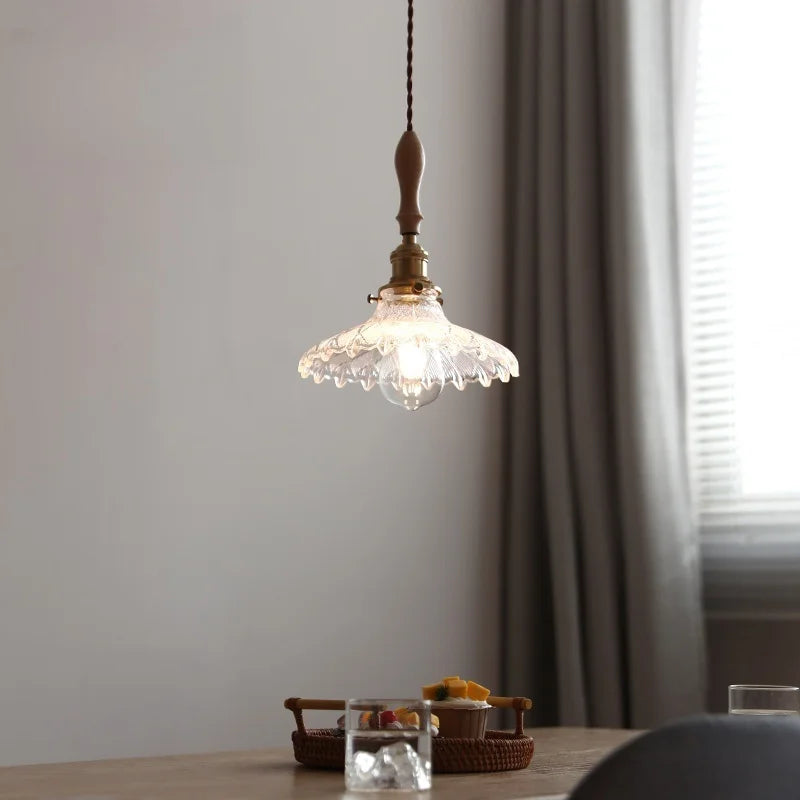 Axyaa Clear Glass LED Pendant Light - Nordic Modern Hanging Lamp