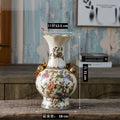 Axyaa Blue and White Ceramic Vase - American Retro Living Room Decor