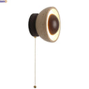 Axyaa Wood LED Wall Sconce with Pull Chain Switch for Staircase and Bathroom Mirror